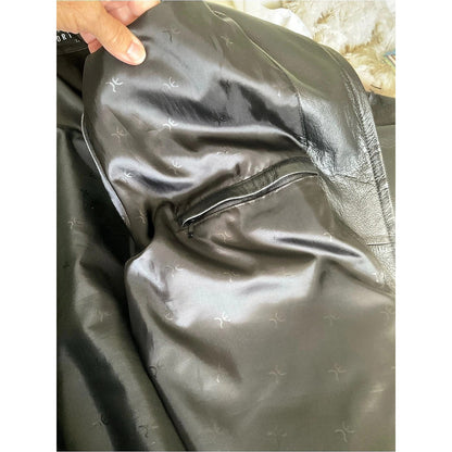 Perry Ellis Portfolio Leather Jacket Black XXL