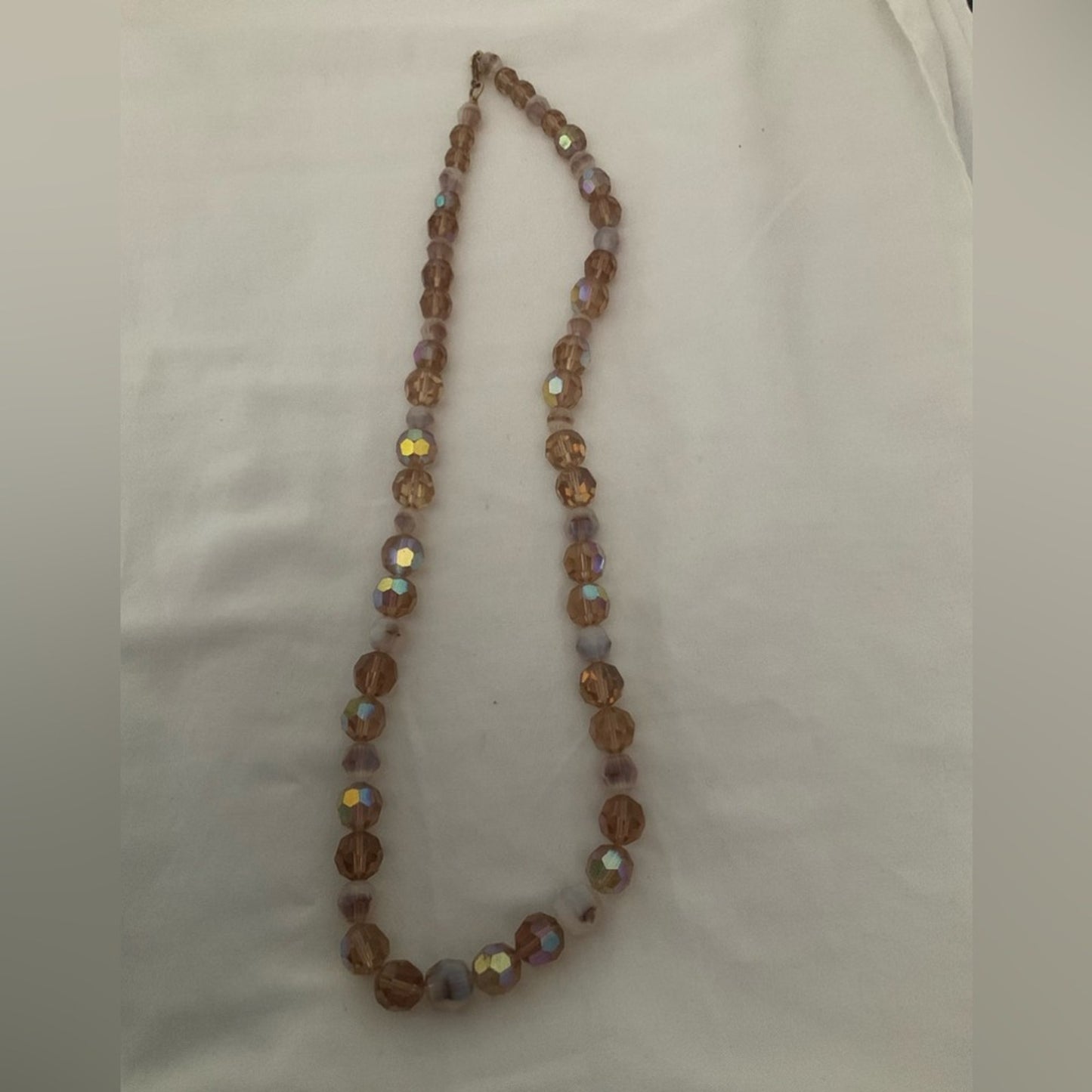 Joan Rivers Vintage Iridescent Brown/Gold Beaded Necklace