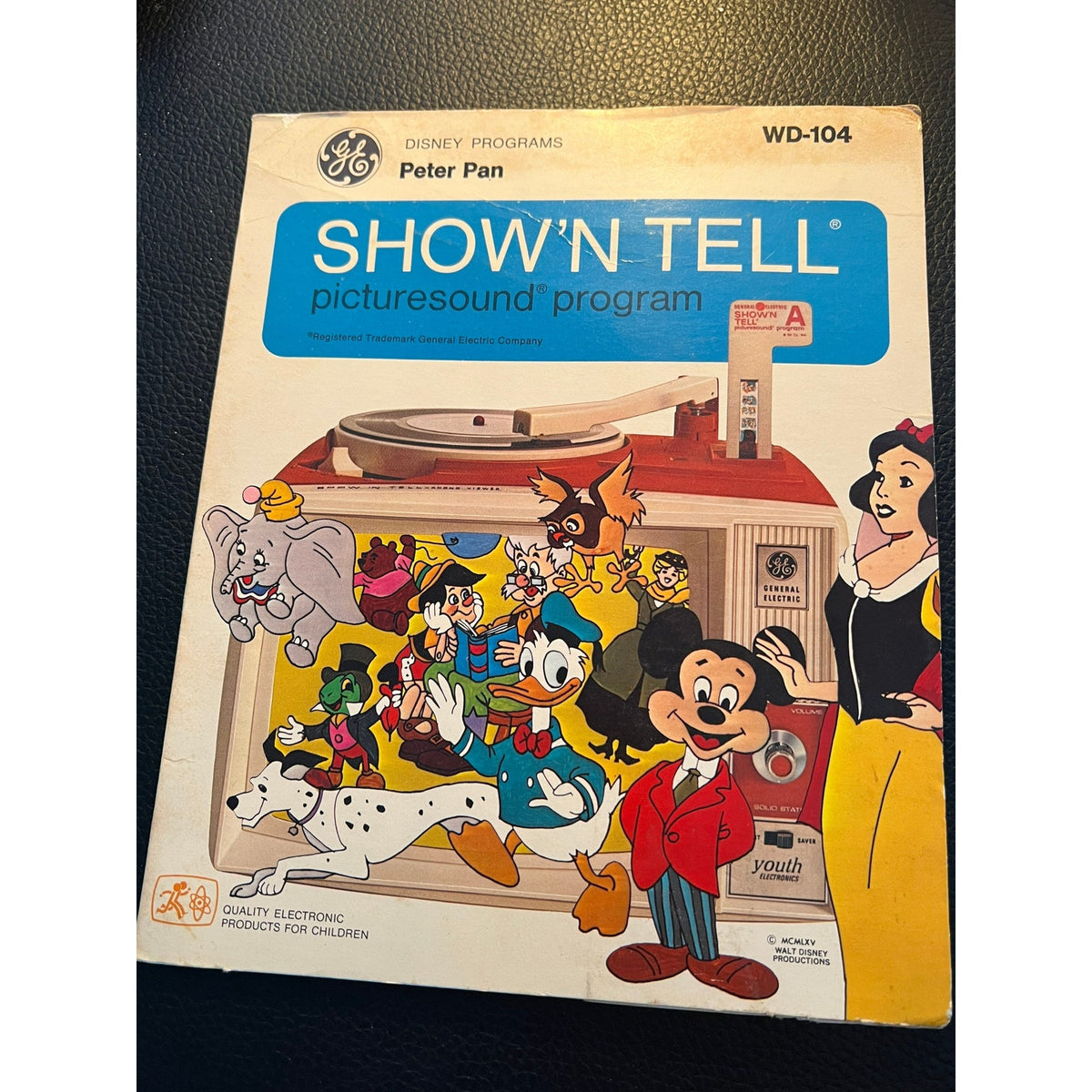 Disney Programs Cinderella Show' N Tell Record Filmstrip WD-103 General Electric