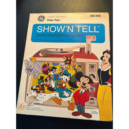 Disney Programs Cinderella Show' N Tell Record Filmstrip WD-103 General Electric