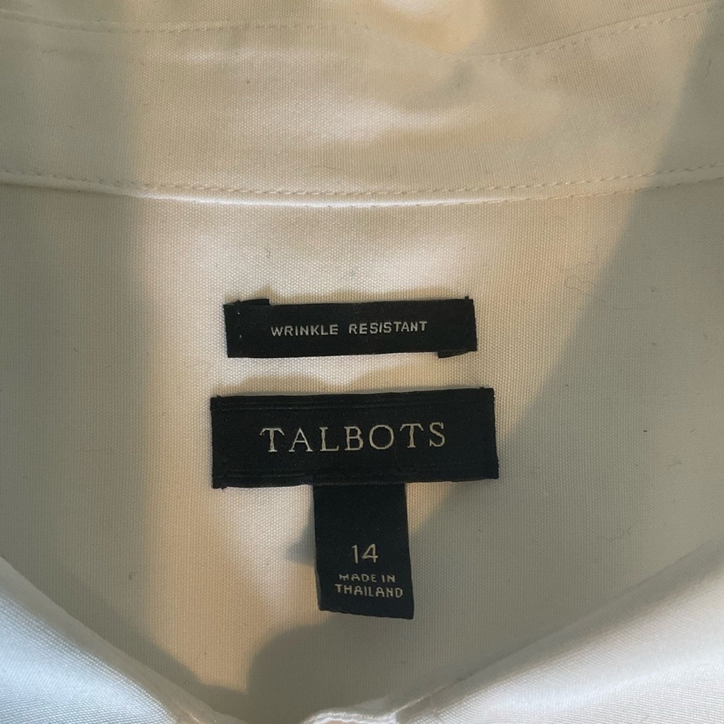 Talbots White Sleeveless Blouse