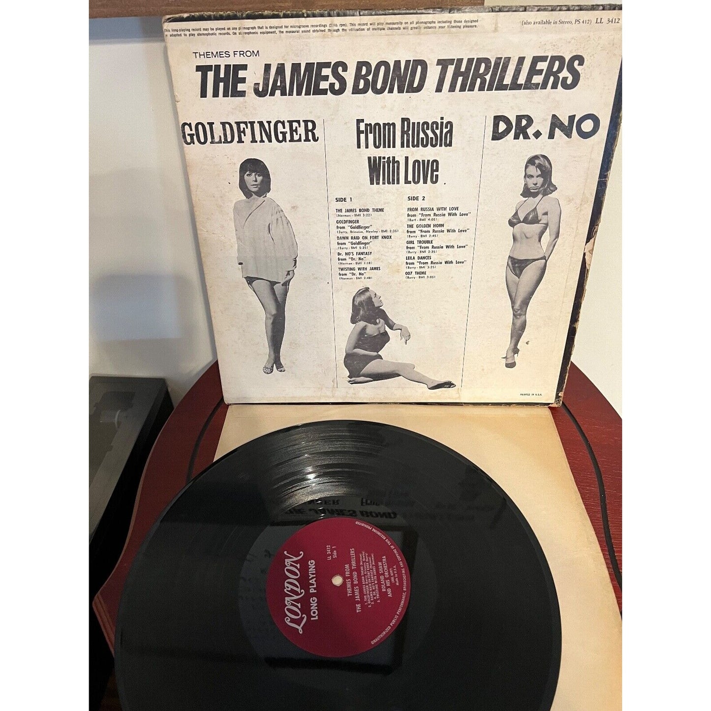 007 JAMES BOND THRILLERS - Roland Shaw - 12" Vinyl Record LP - VG +