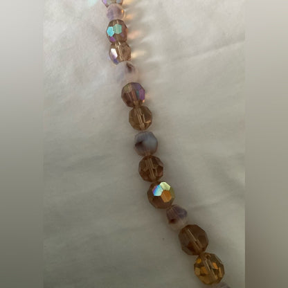 Joan Rivers Vintage Iridescent Brown/Gold Beaded Necklace
