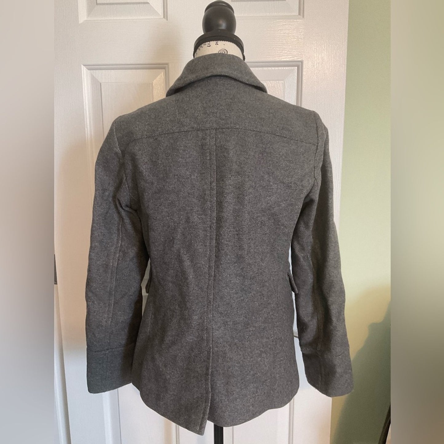 Banana Republic wool button down gray jacket .