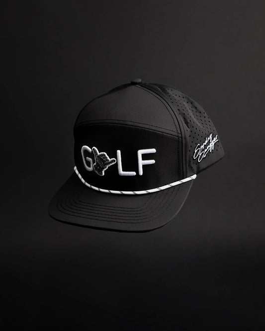 GOLF SNAPBACK HAT - BLACK