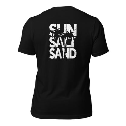 Sun Salt Sand Distressed White logo - Unisex t-shirt