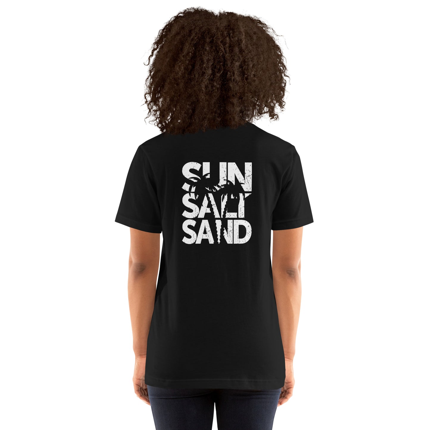 Sun Salt Sand Distressed White logo - Unisex t-shirt