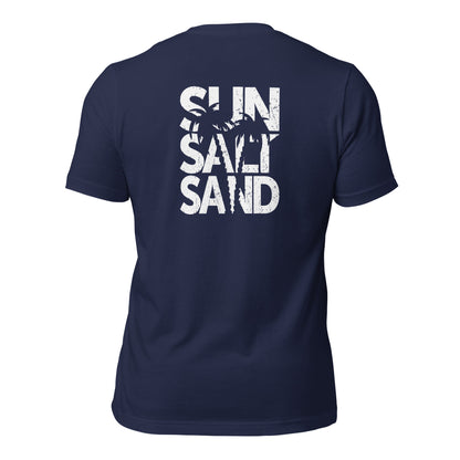 Sun Salt Sand Distressed White logo - Unisex t-shirt