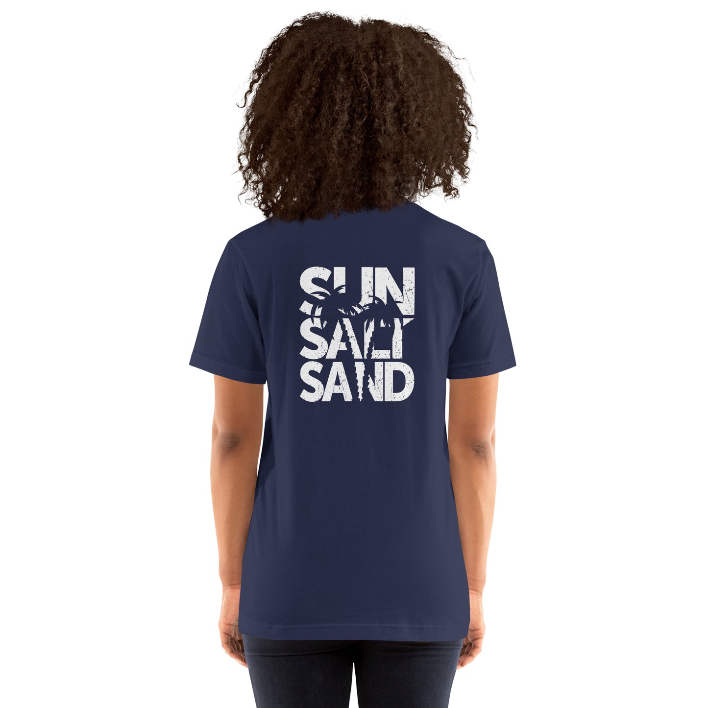 Sun Salt Sand Distressed White logo - Unisex t-shirt