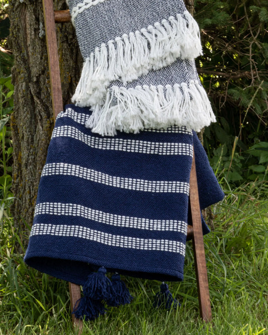 Navy Outdoor Throw