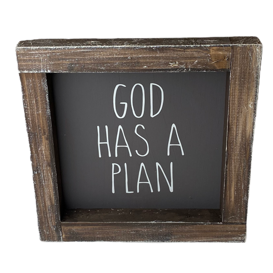 Joshua Jar - God Has A Plan- Faith Framed Sign