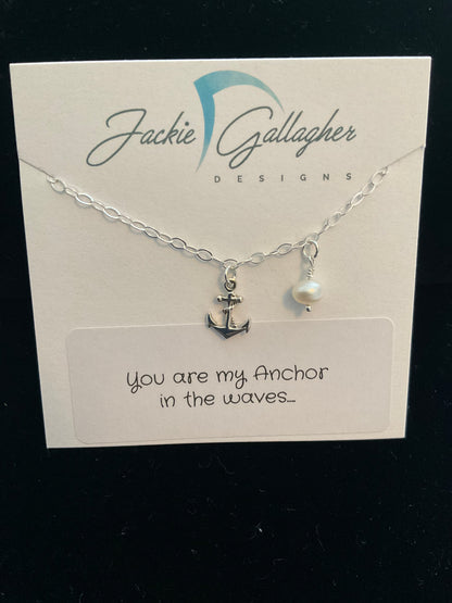 You are the Anchor in my Waves Necklace