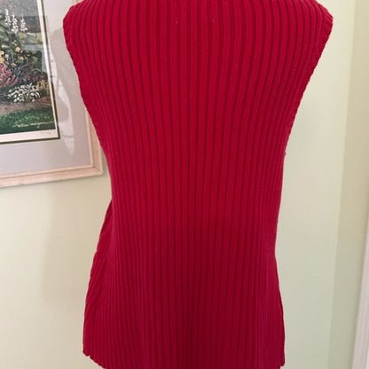 Kim Rogers red sweater vest