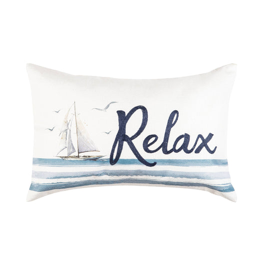 C&F Home - 13" x 20" Relax Embroidered Throw Pillow