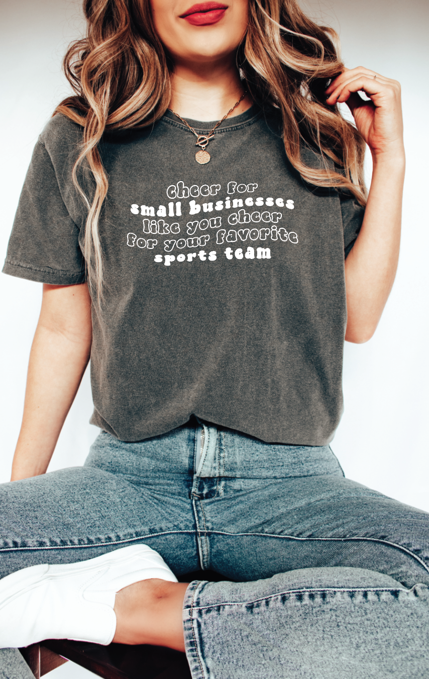 Saved by Grace Co. - Cheer for Small Businesses Tee