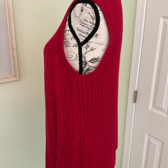 Kim Rogers red sweater vest