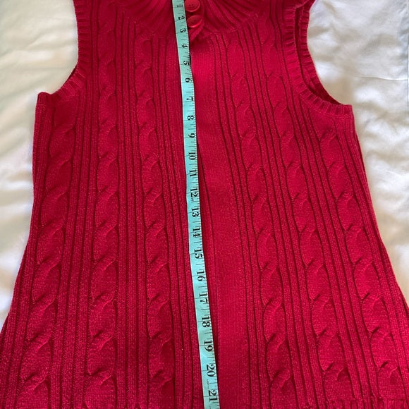 Kim Rogers red sweater vest