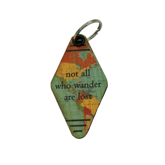 Driftless Studios - Travel Keychain - Not all who wander are lost