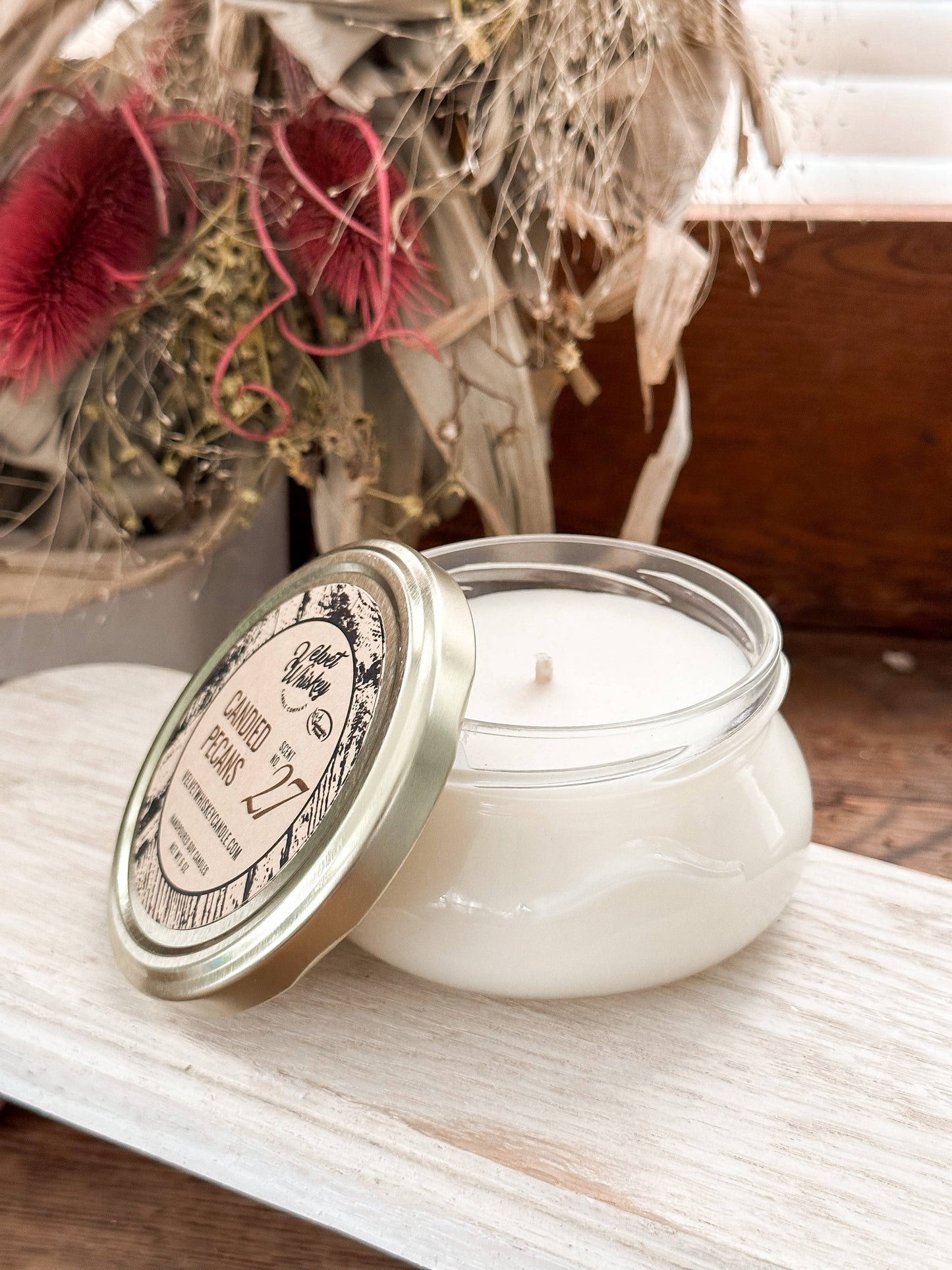 Velvet Whiskey Candle Co - 6 oz Candied Pecans Candle