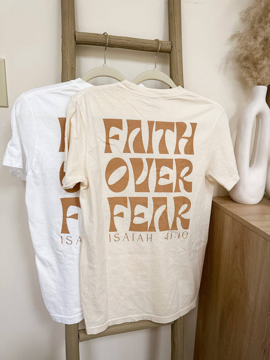 Honey Soul LLC - Faith Over Fear Graphic Tee Screen Print Graphic Tshirt