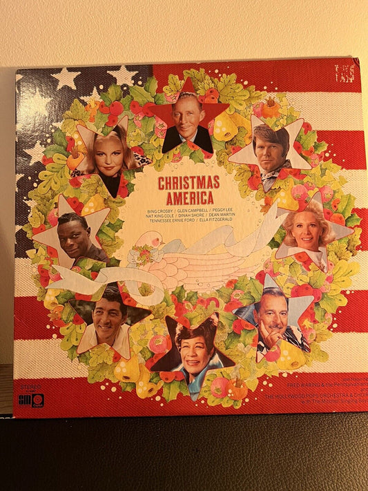 CHRISTMAS AMERICA 1973 LP Vinyl Record Capitol SL-6884 BING CROSBY