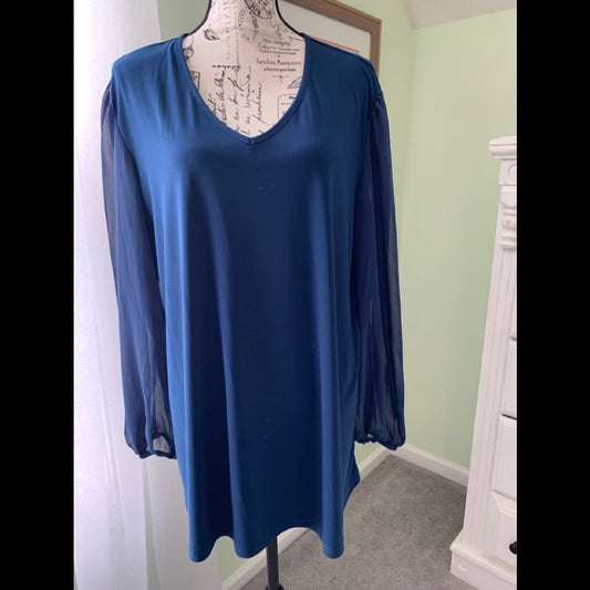 CSC Studio Sheer Long Sleeve Top