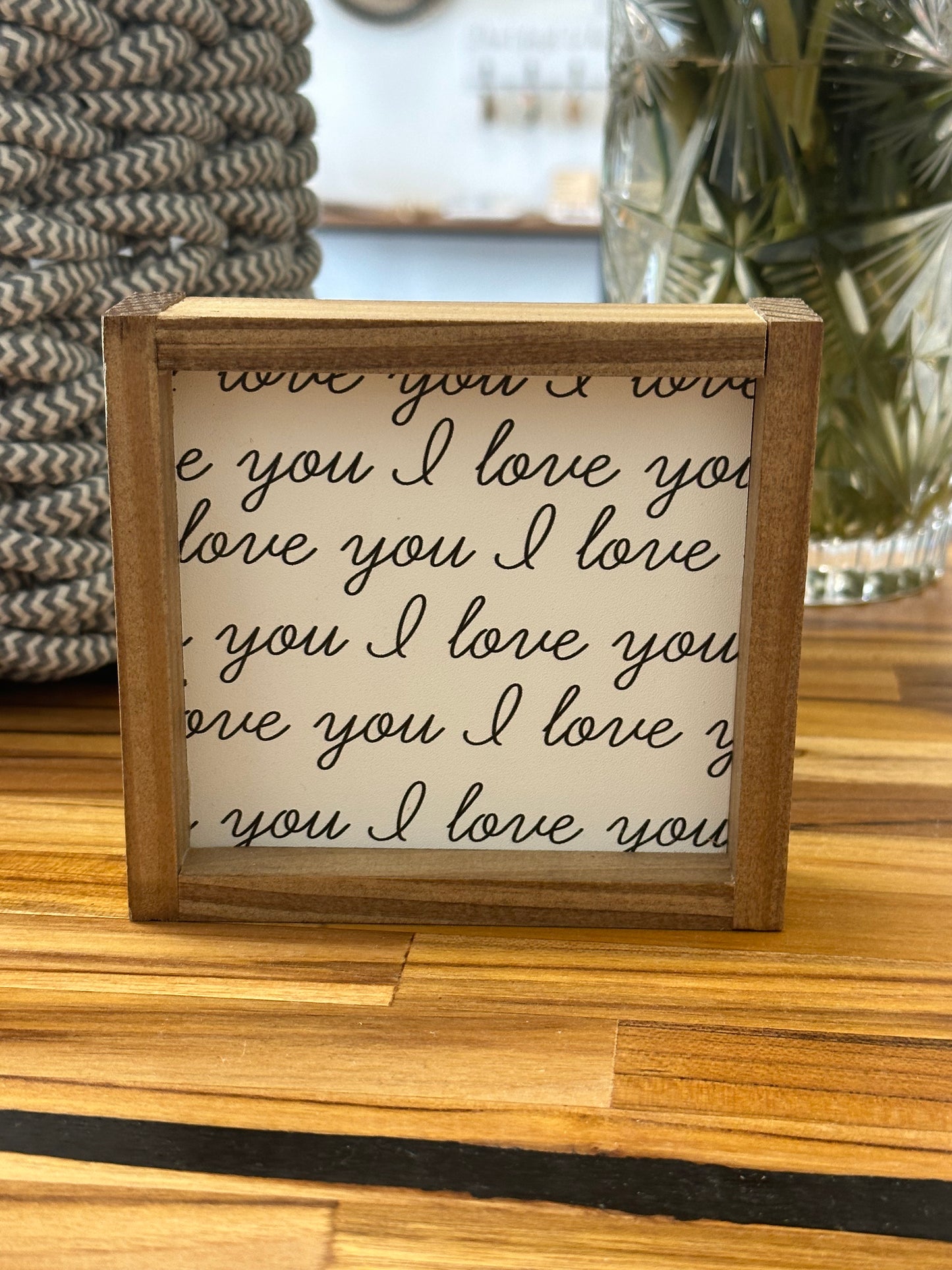 Wooden I Love You Sign