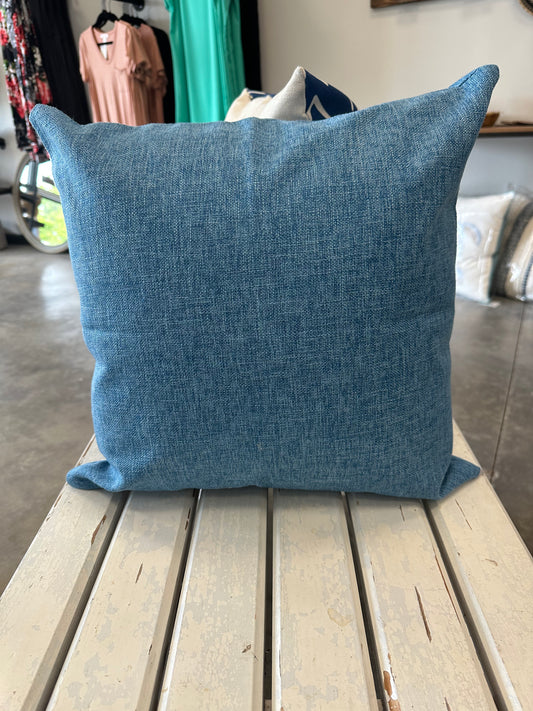 Blue Jean Color Style Pillow 18X18