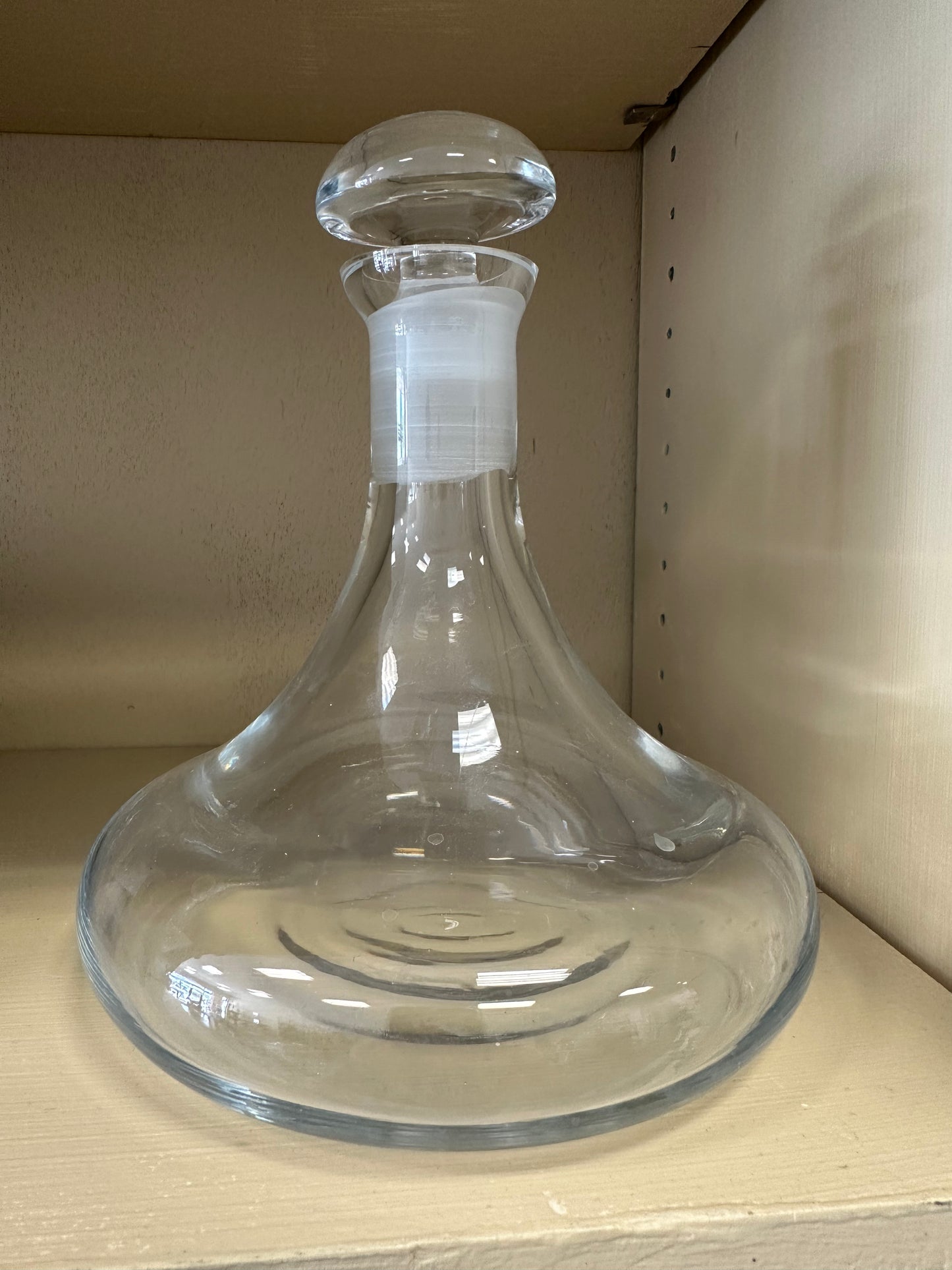 Glass Decanter with Removable Glass Topper