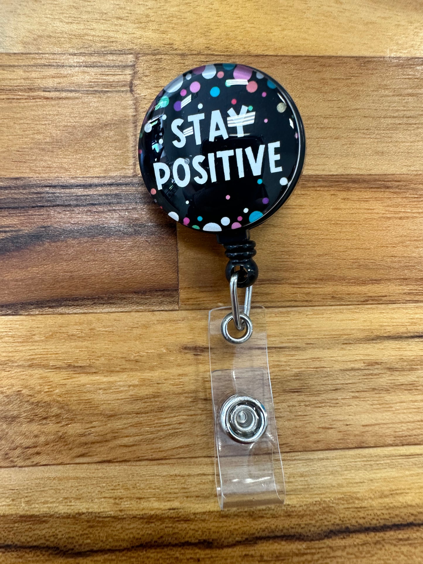 Stay Positive extendable ID card holder
