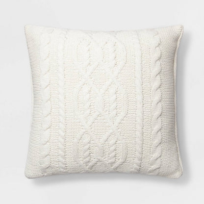 Oversized Cable Knit Chenille Throw Pillow - Threshold