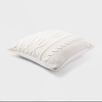 Oversized Cable Knit Chenille Throw Pillow - Threshold
