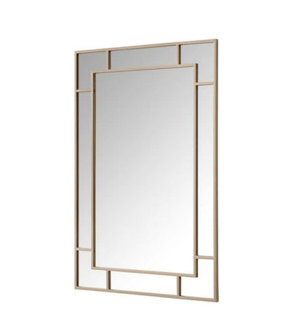 StyleWell Medium Rectangle Champagne Classic Accent Mirror (36 in. H x 24 in. W)