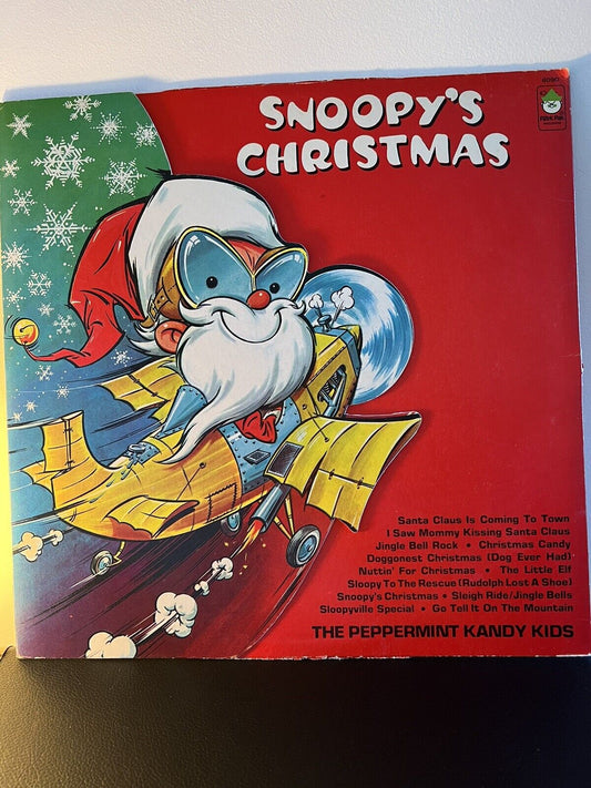 THE PEPPERMINT KANDY KIDS SNOOPY'S CHRISTMAS VINYL RECORD LP VG