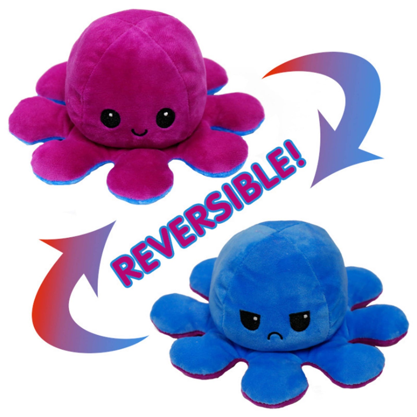JSBlueRidge Toys - Reversible Octopus Plush: The Cute and Fun Toy for Everyone