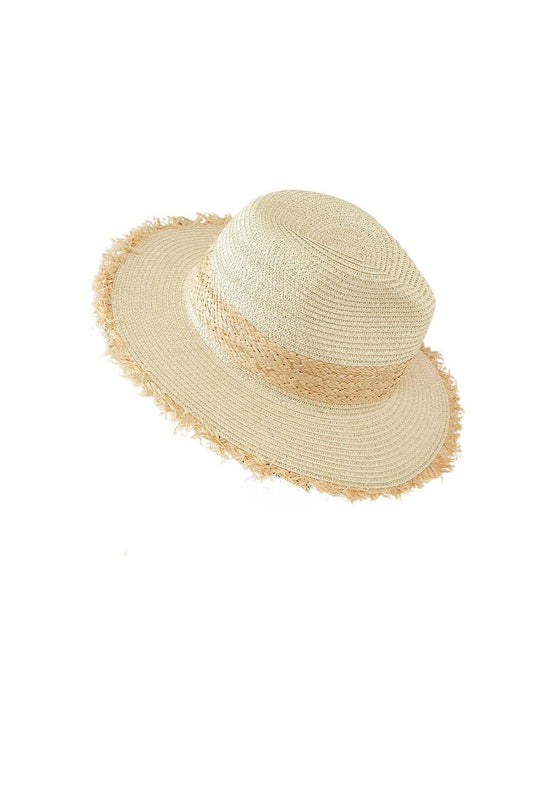 Embellish Your Life - Braided Straw Fringed Panama Hat