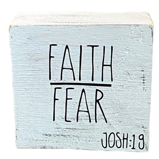 Joshua Jar - Faith over Fear Scripture Square