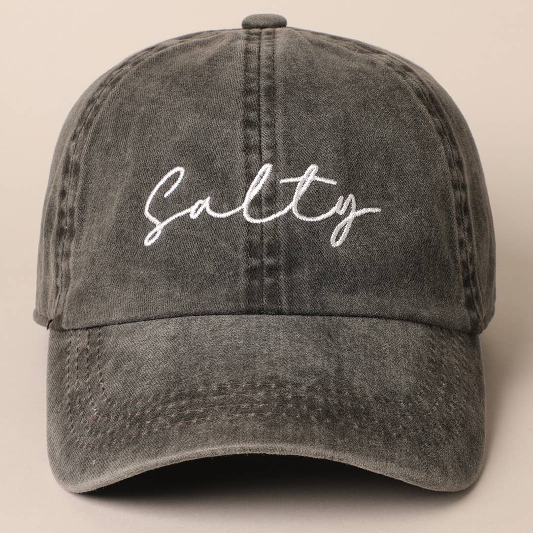 Fashion City - Salty Lettering Embroidery Baseball Cap