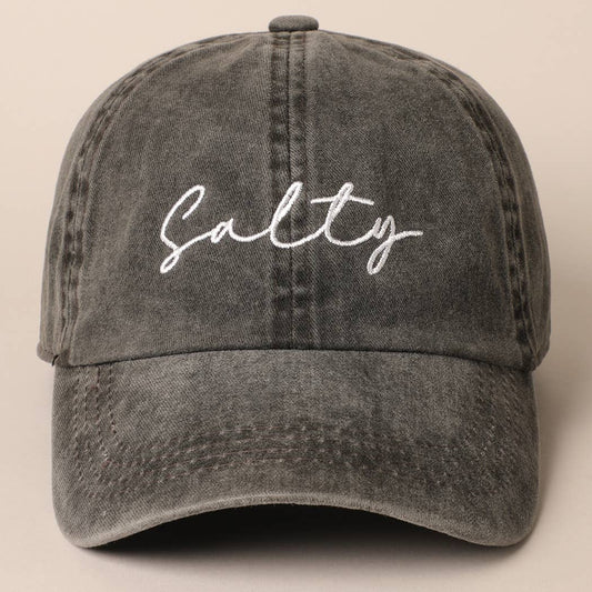 Fashion City - Salty Lettering Embroidery Baseball Cap