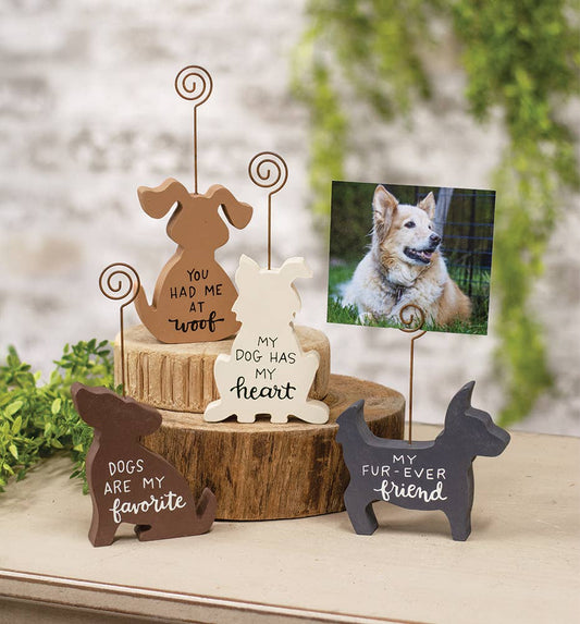 The Hearthside Collection - My Dog Has My Heart Photo Holder, 4 Assorted