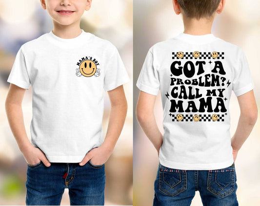 Squishy Faces - Got A Problem? Call My Mama Kids Tee